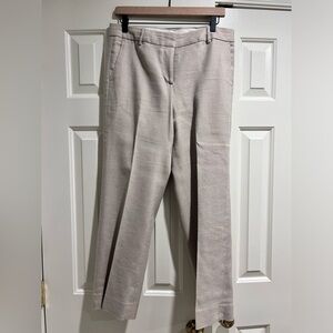 Great condition JCrew lined linen cropped pants - flax color - size 8